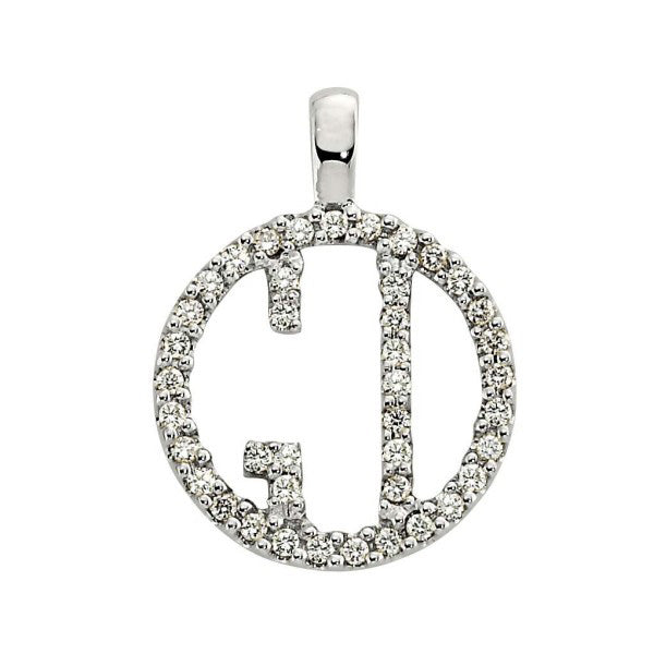 14K White Gold Diamond Necklace - Small