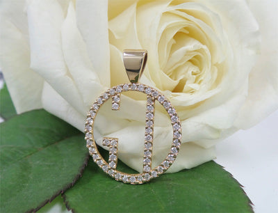 14K Yellow Gold Diamond Necklace - Large