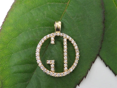 14K Yellow Gold Diamond Necklace - Medium